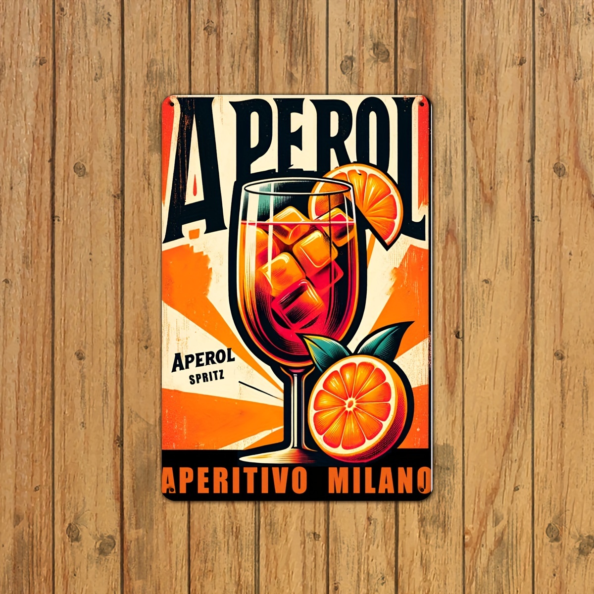 Home Bar And Kitchen - Aperos Pritz Vintage Metallic Sign -