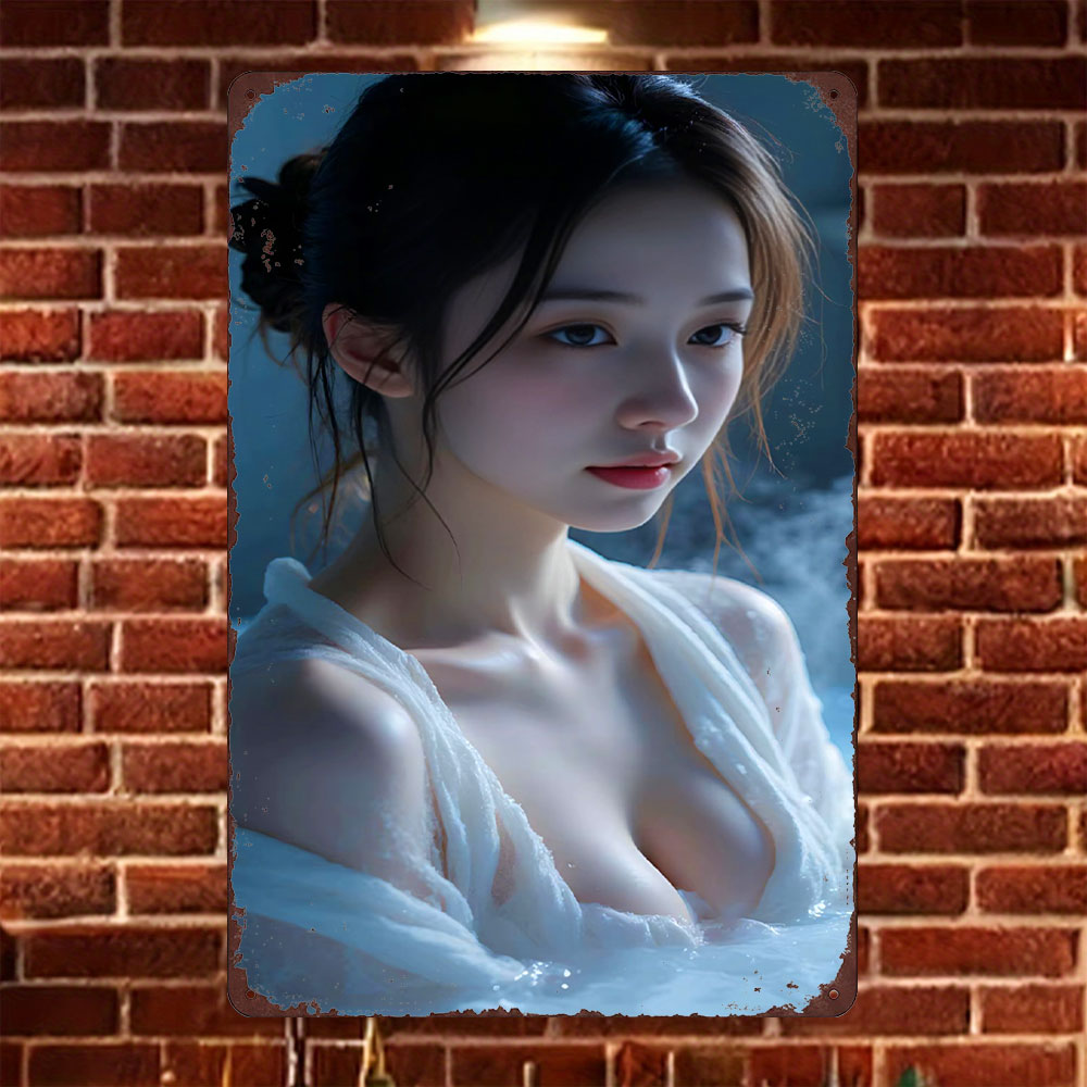 Home Bar Cafe - 2D Metal Sign Vintage Asian Girl