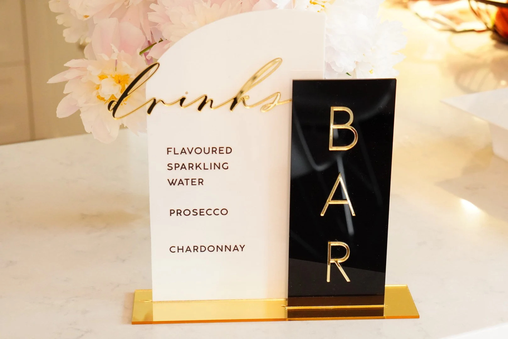 Acrylic Split Wedding Bar Sign - Cocktail Recipe Book ulasan dan harga