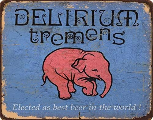 Tin Sign For Delirium Tremens  - Home Bar And Kitchen ulasan dan harga