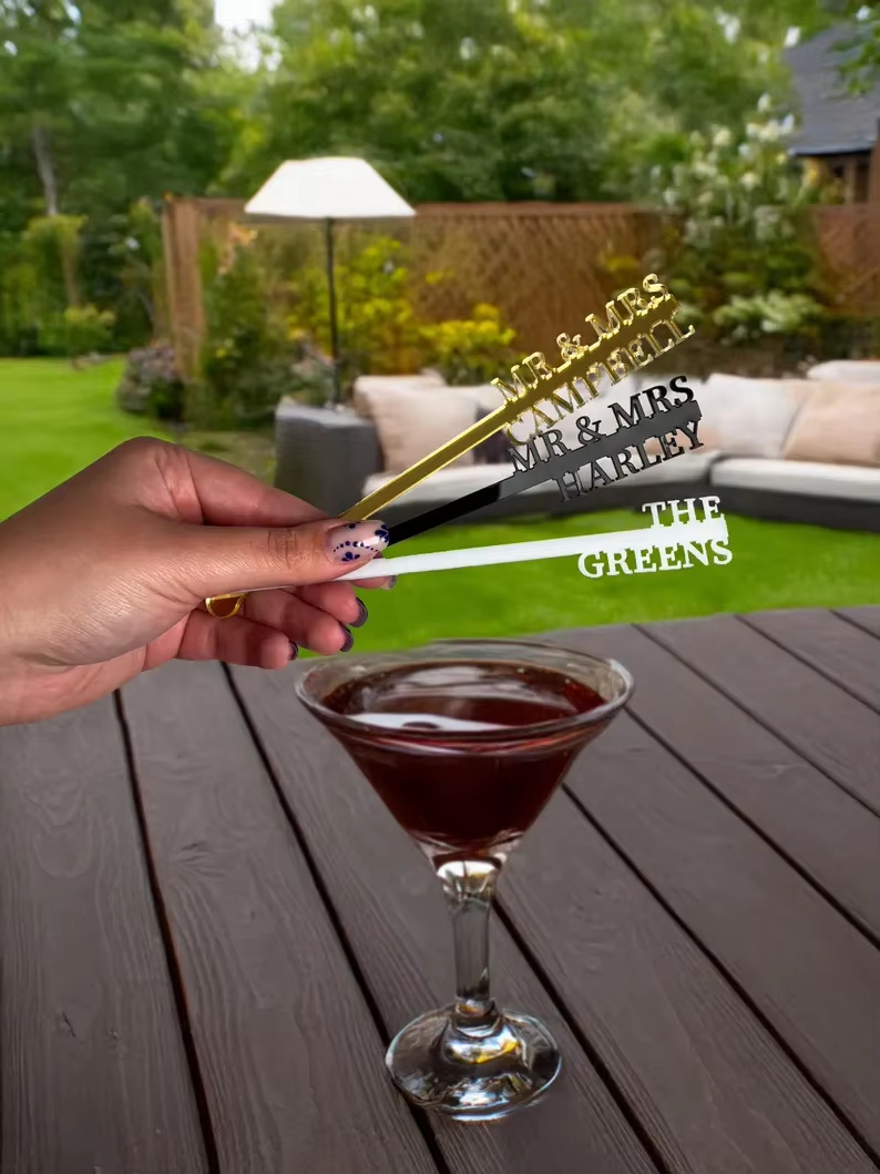 Personalized Acrylic Drink Sti - Cocktail Recipe Book ulasan dan harga
