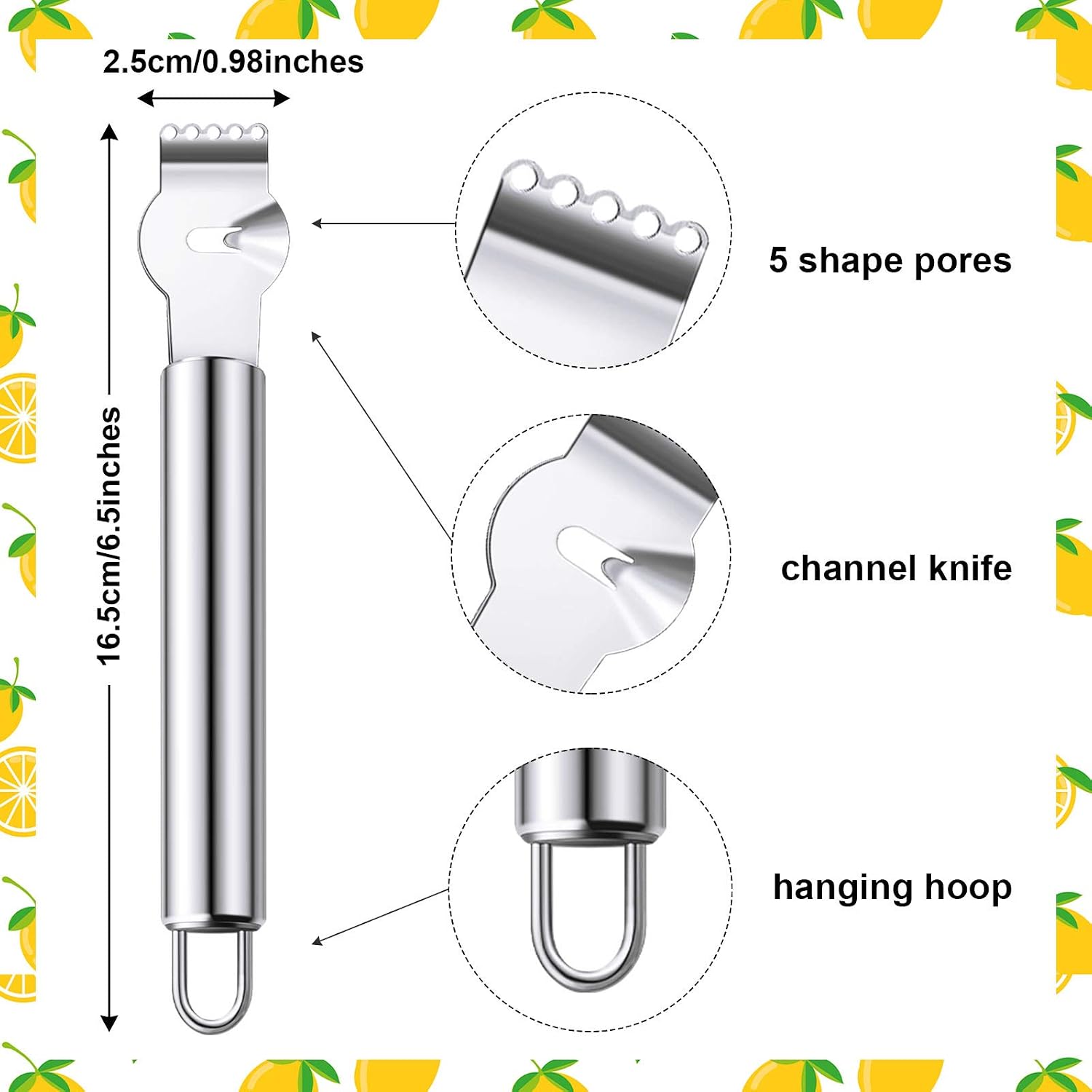2 Pcs Lemon Peeler Zester Stai - Peeler Channel Knife ulasan dan harga