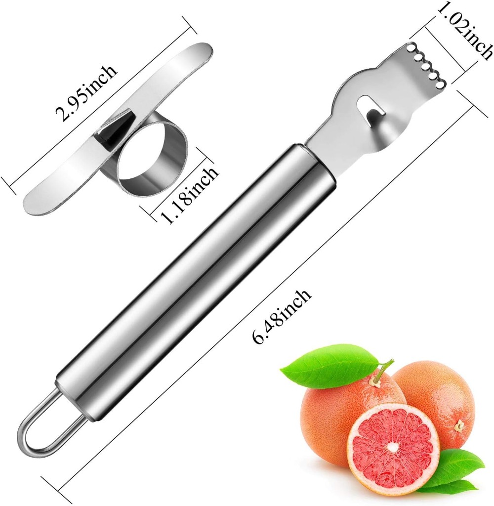 4 Pieces Lemon Zester with Cha - Peeler Channel Knife ulasan dan harga