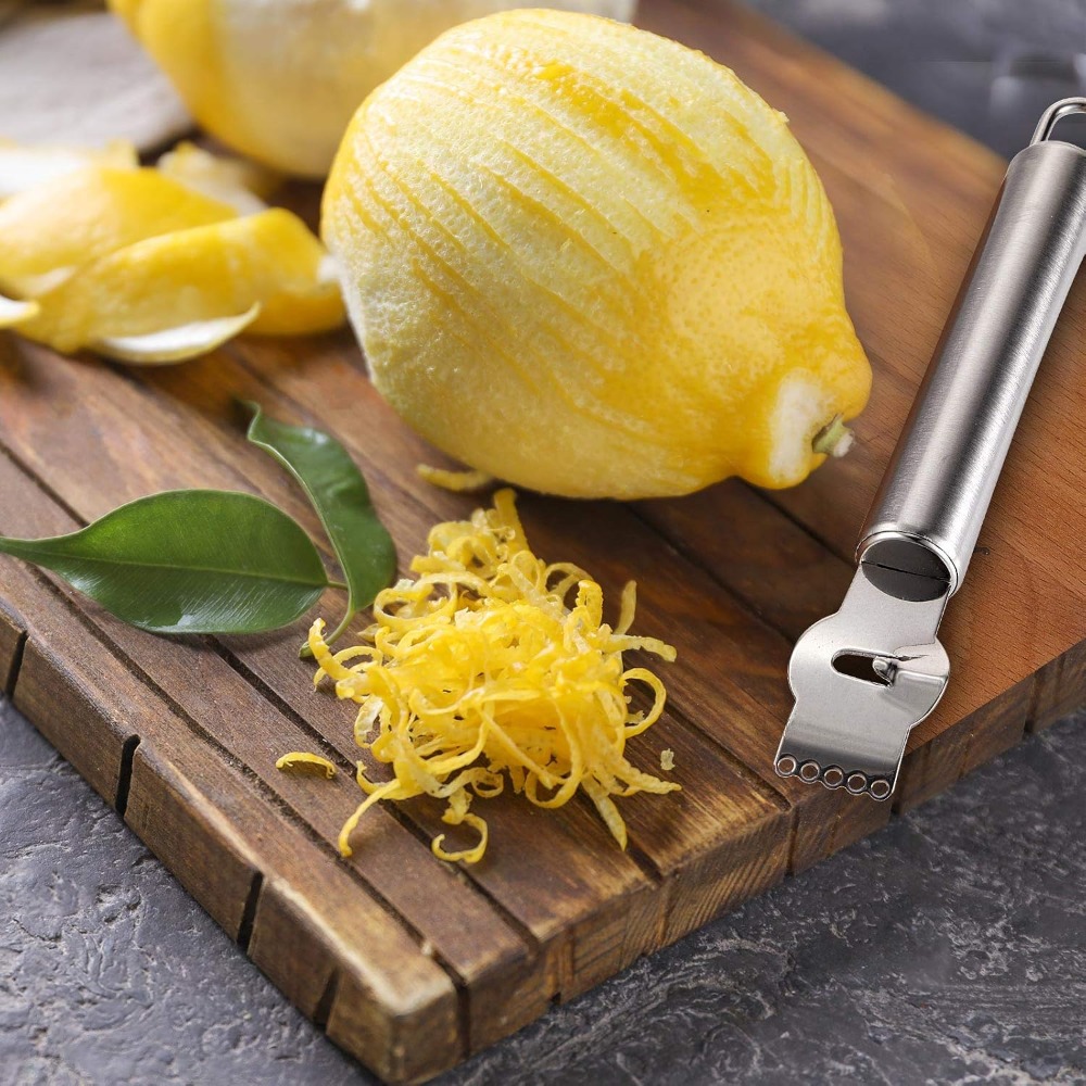 4 Pieces Lemon Zester with Cha - Peeler Channel Knife ulasan dan harga
