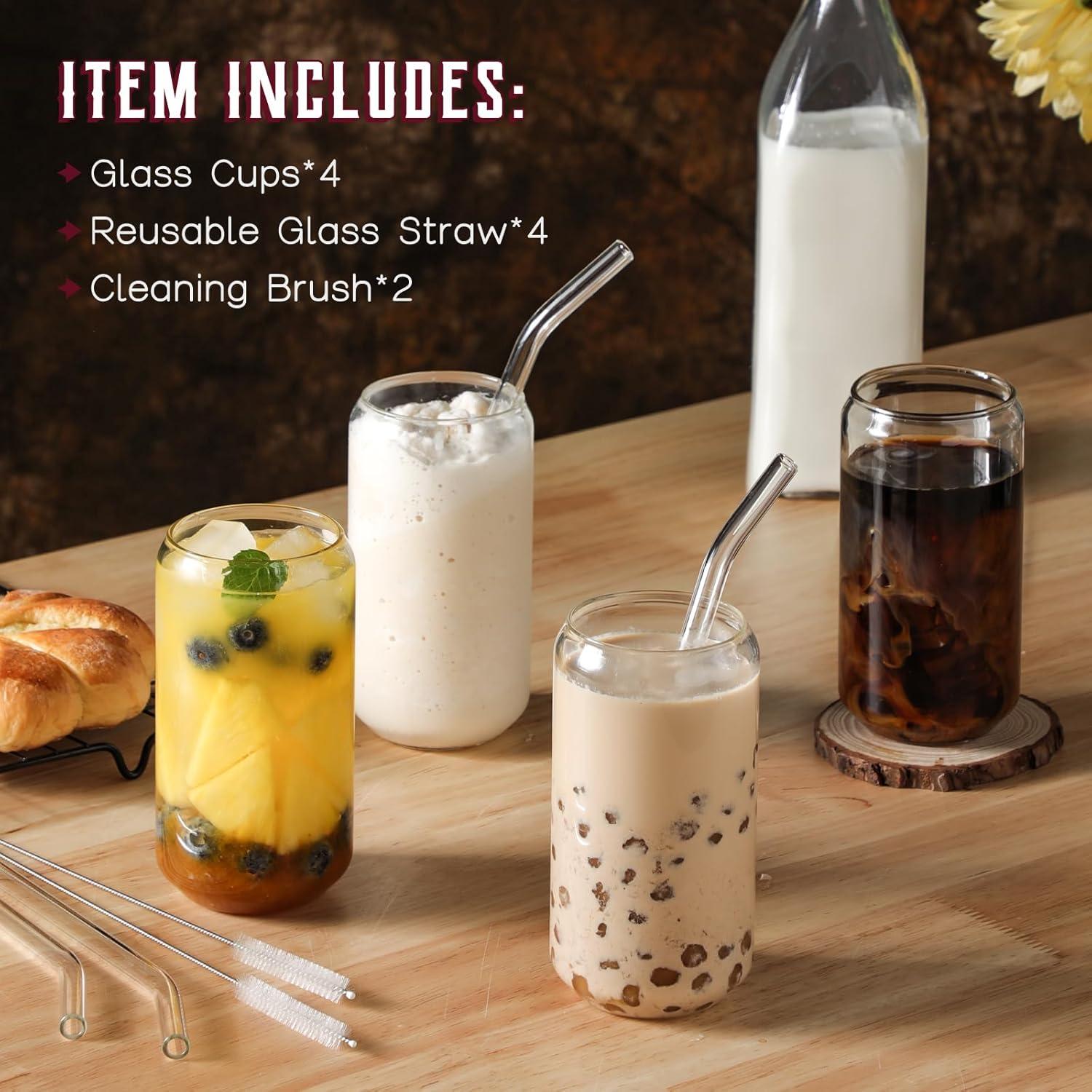 16oz Highball Glasses Set with - Highball Glass Set ulasan dan harga